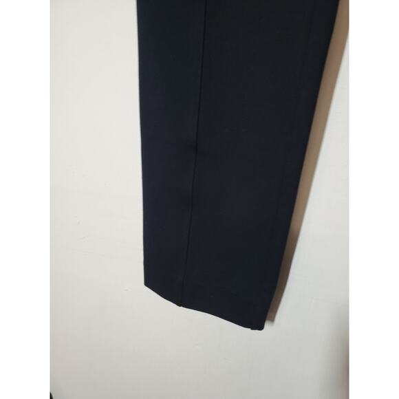 SPANX Ponte Tab Front Ankle Straight Pants Womens Medium BLACK Gold Buttons - Picture 5 of 14